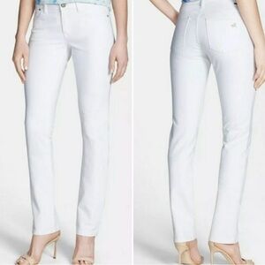 DL1961 White Women’s Coco Curvy Straight-Leg White Denim Jeans Sz 31